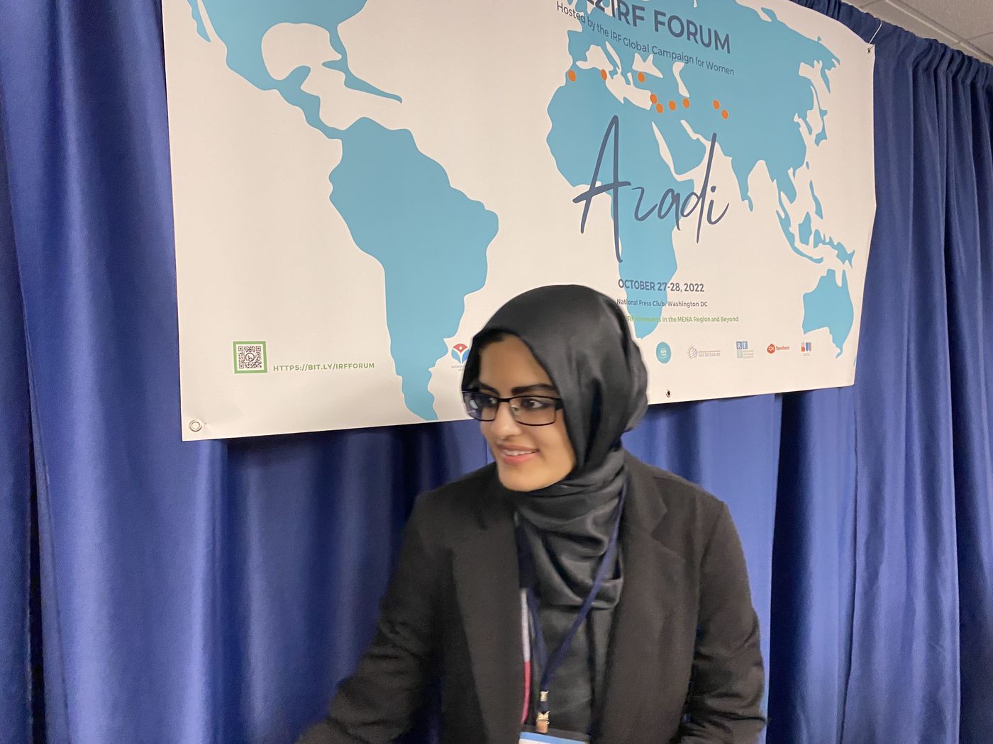 Maryam at a forum